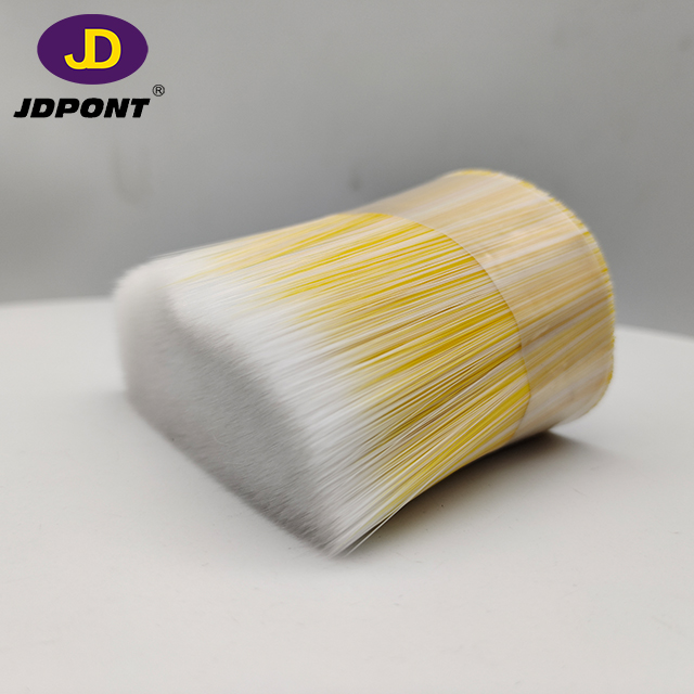 WHITE MIXTURE YELLOW SOLID TAPERED BRUSH FILAMENT FOR PAINT BRUSH